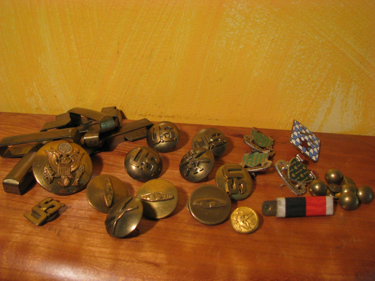 Vintage Brass Military Pins