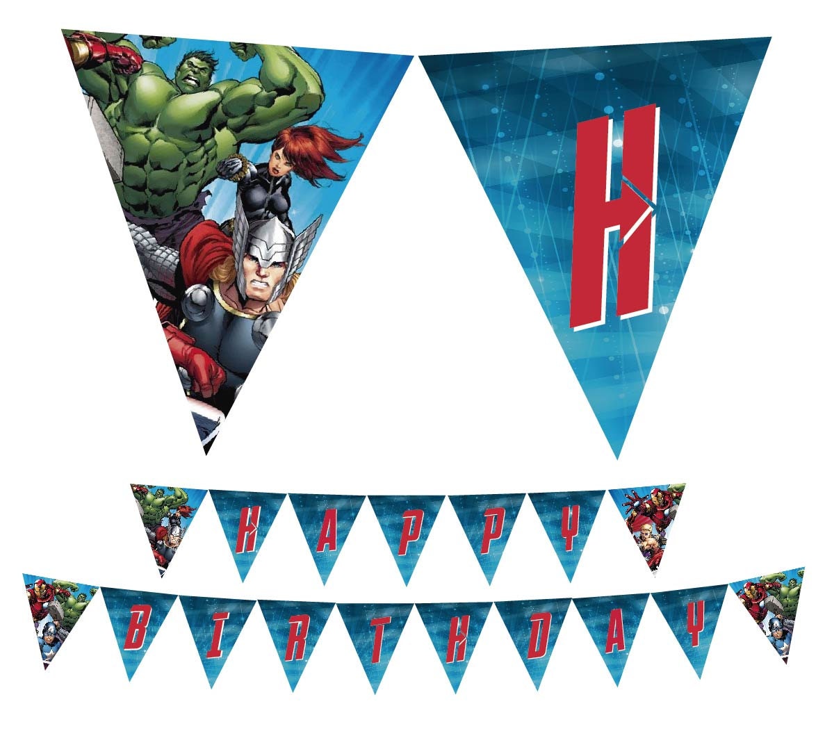 Avengers Printable Happy Birthday Banner