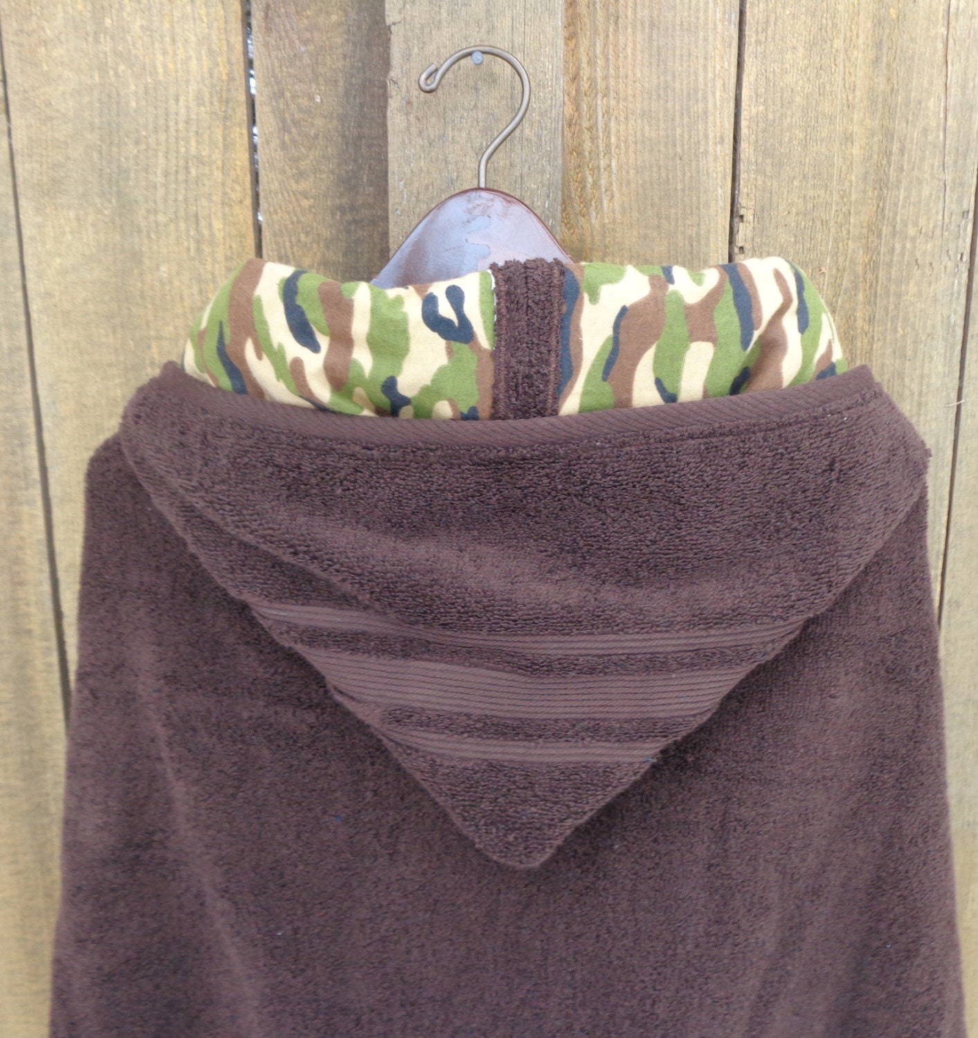 Adult hooded camouflage bath towel personalized adult hooded