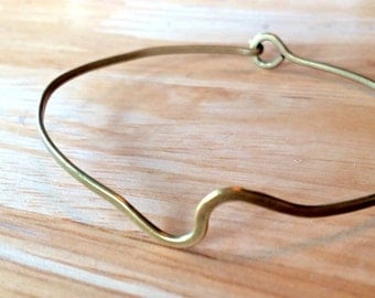 Hammered Meander Cuff Bracelet