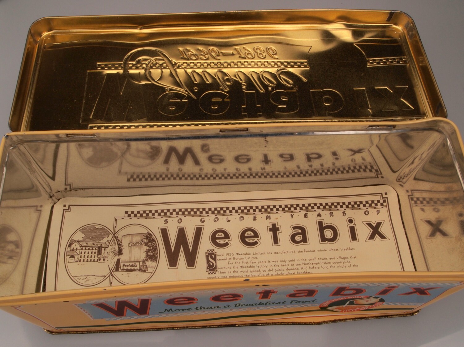Vintage Weetabix Tin Commemorative Jubilee 1936 to 1986