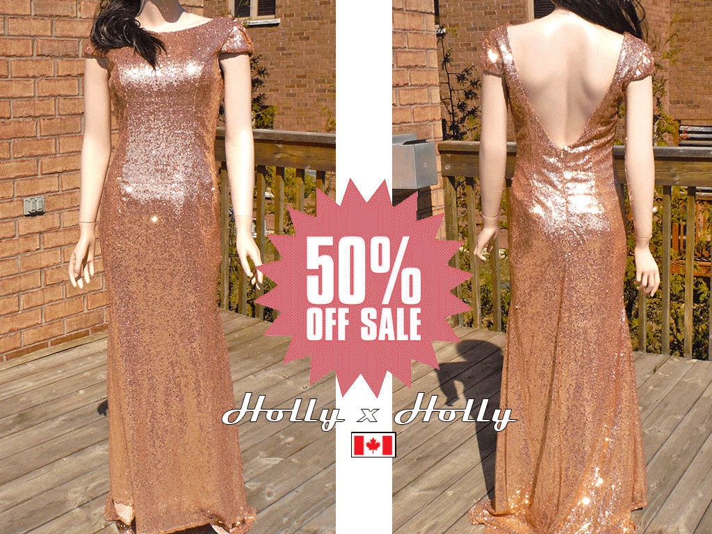 Gold bridesmaid dresses sequin