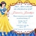 Snow White Printable Birthday Party Invitation plus FREE blank