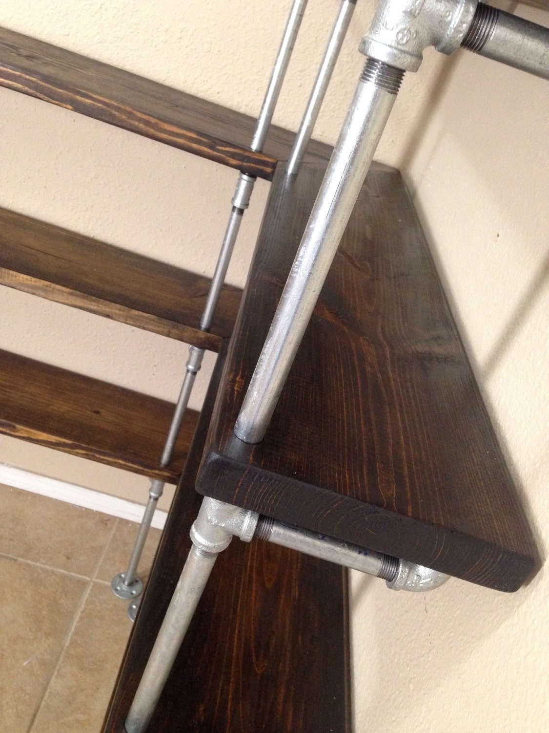 Corner shelving unit Corner shelf Pipe Shelving