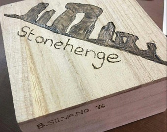 Hand Engraved Stonehenge Trinket Box
