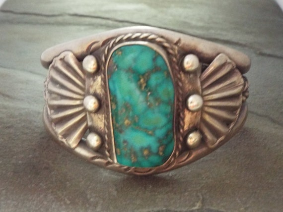Old Pawn Navajo Turquoise Cuff Bracelet 855g Vintage Native