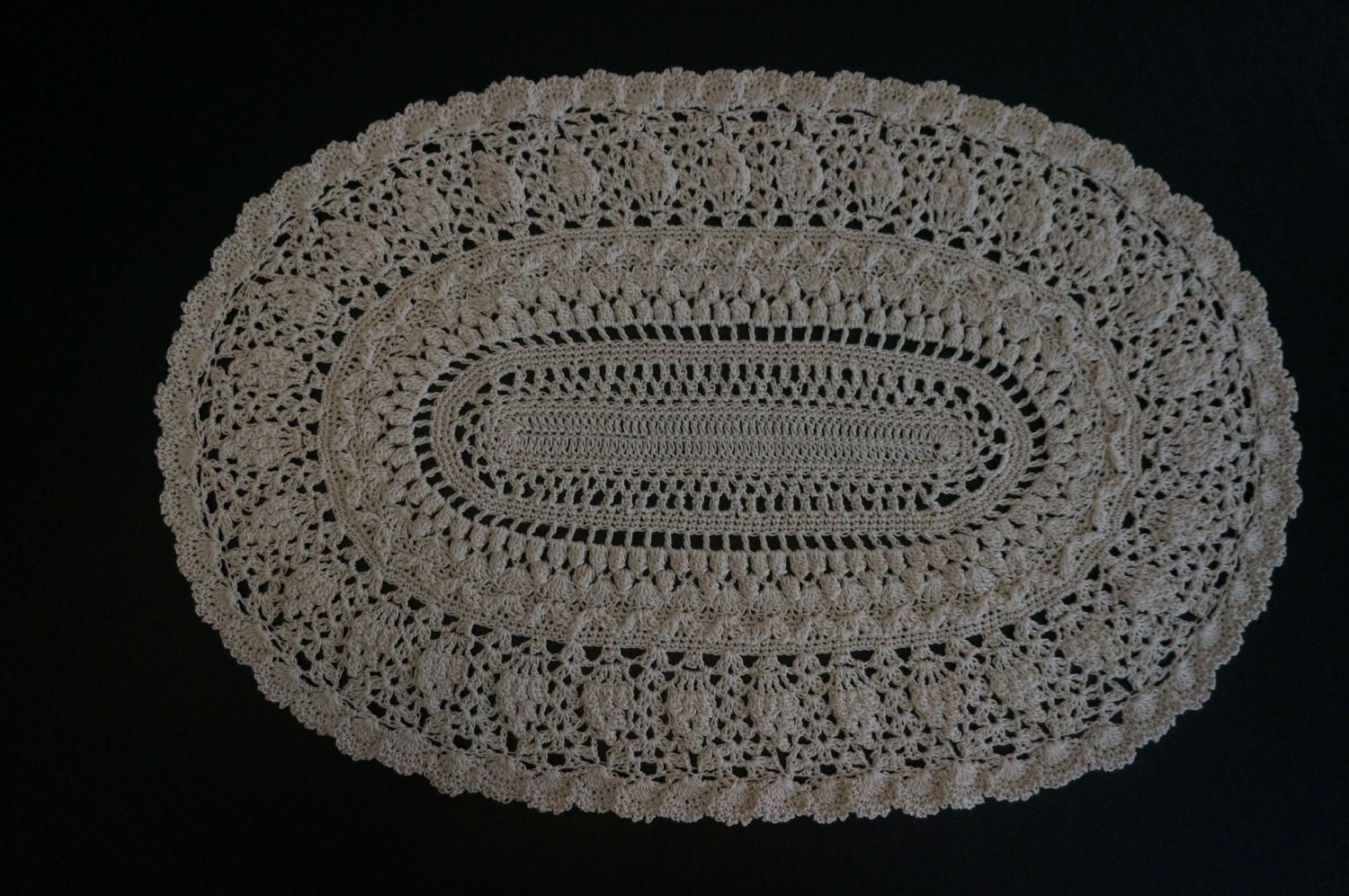 Crochet oval pineapple doily oval pineapple doily home and