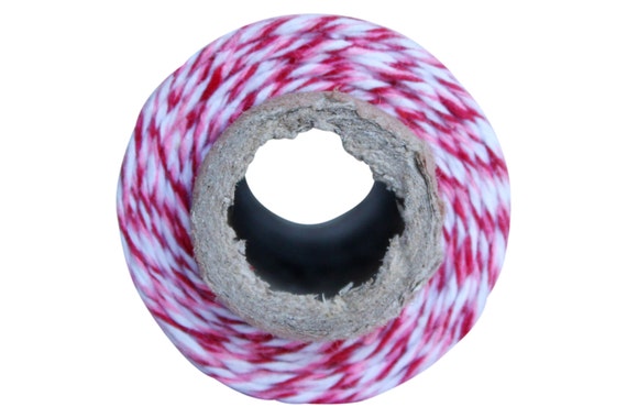 Pink, Red, White Bakers Twine - Valentines Day 100 yard twine spool - Princess Party 4 ply bakers twine - 100% cotton Mason jar twine, Pink Il_570xn