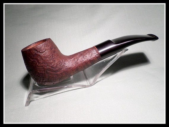 Briar Pipe\ Sebastion BeoNew & Un-Smoked Brandy Sandblast with Oval Shank and Stem
