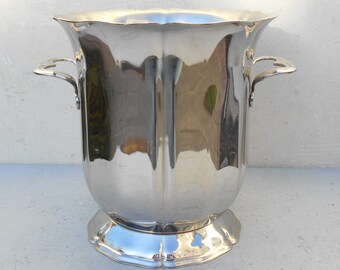 Guy Degrennes small ice bucket, French vintage inox bucket, lovely table centerpiece.