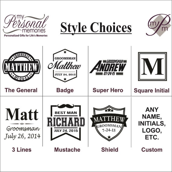 Flask Gift Set Groomsmen Flask Set Gifts for by MyPersonalMemories