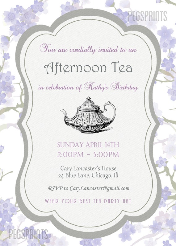 Free Afternoon Tea Invitation Template – orderecigsjuice.info