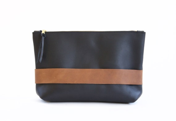 black clutch with hand strap