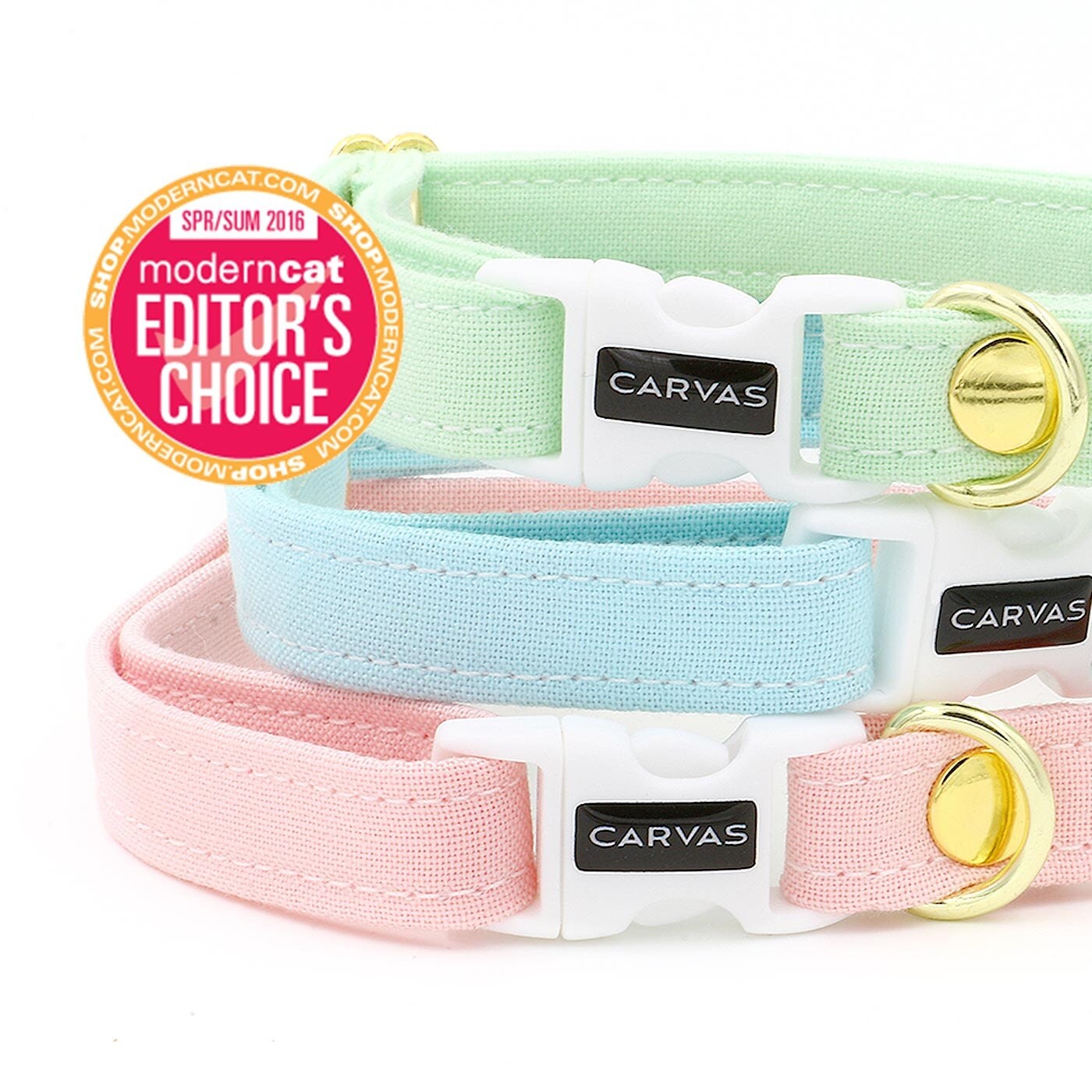 Pastel Cat Collars with Breakaway Safety Buckle Mint Green