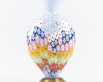 Murano glass vase -- colored amphora genuine Italian piece -- Trademark of Origin Guaranteed BABA