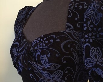 Vintage 1980's Scott McClintock Velvet Dress/Pencil Dress/Designer Dress/1980's Dress/Velvet Vintage Dress/Black Dress/Evening Dress
