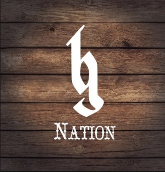 Brantley Gilbert BG Nation Logo Decal by SimplySassyMonograms