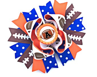 Football Hair Bow, Football Bow, Football Hairbow, Football Hair Clip, Football Headband, Football Baby, Football Girl, Personalized Bow