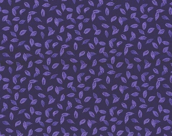 RJR Fabrics Indigo Essence 2706 01 Purple Leaf Yardage by Yuko Hasegawa