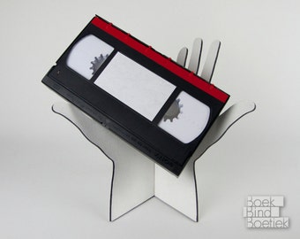 Upcycled VHS-tape Notebook Red