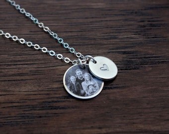 Photo Charm Necklace, Gold Filled & Sterling Silver