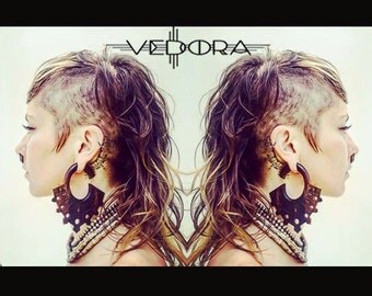 2 Gauges~2g plugs~Tribal Jewelry~Ear Weights~Plugs For Gauges~Vedora~Indian Earrings~Tribal Earrings~6mm-6.5 mm~Tribal Hoop Earrings~Boho