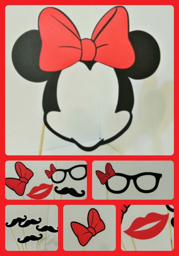 Minnie Mouse Theme Photo booth props by SteyInLove on Etsy
