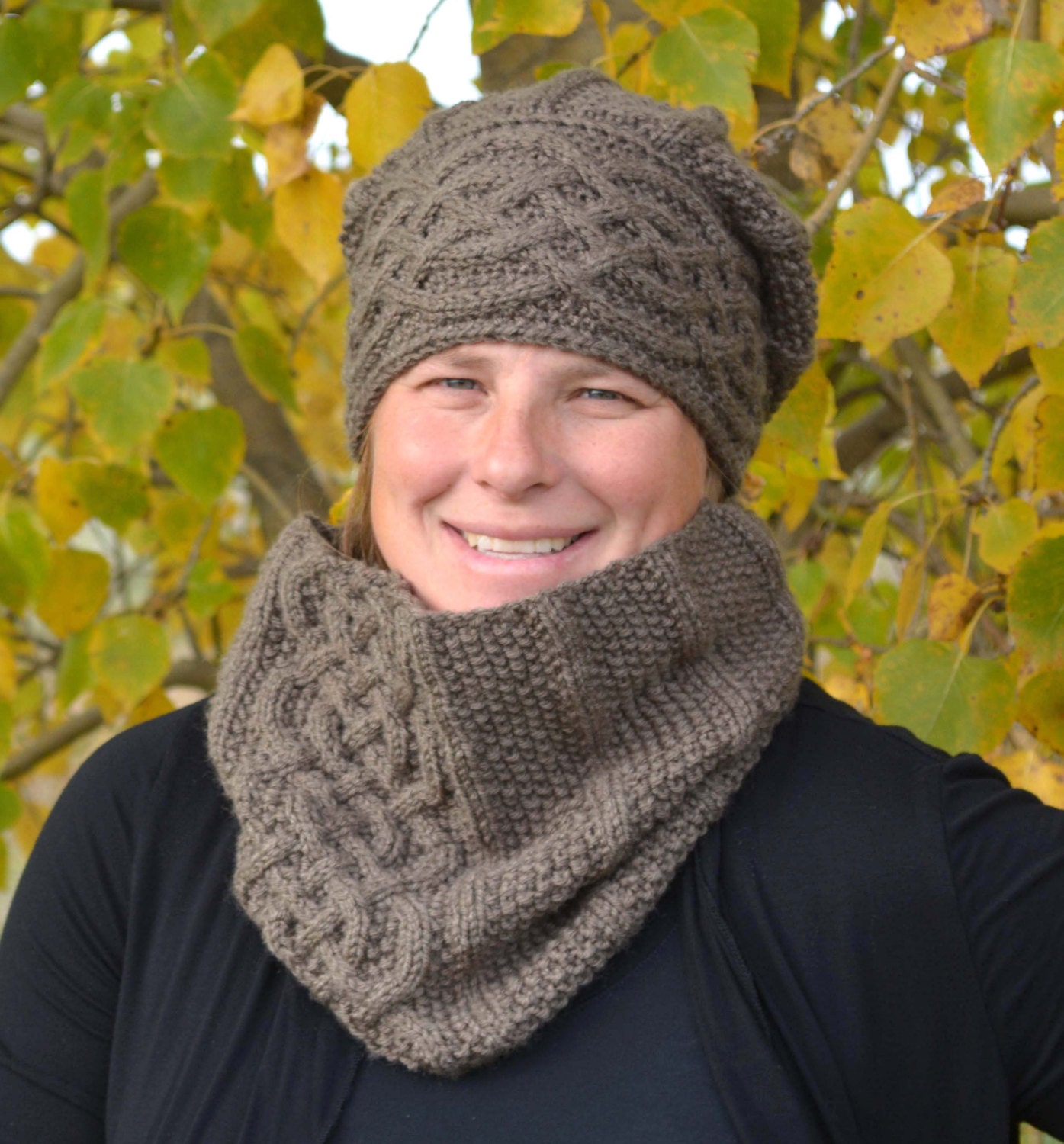 KNITTING PATTERN PDF Hat and Scarf Set Knitting pattern Hat