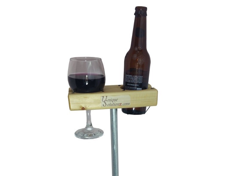 Wine Glass and Beer Bottle Holder to hold your wine glass/beer