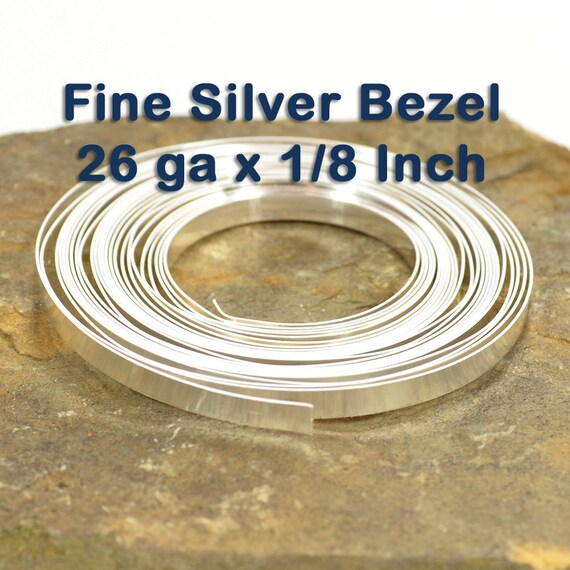 Fine Silver Bezel Wire 26 Gauge 1/8 Inch by ThunderMoonWire