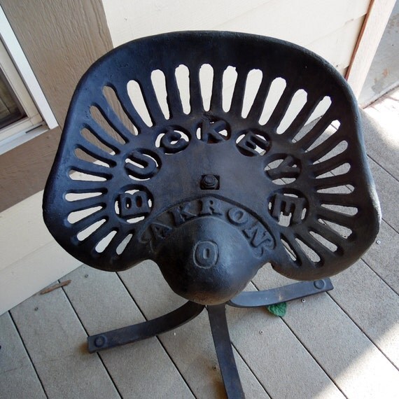 Items similar to Antique Tractor seat Bench. This steel bench/ seat is