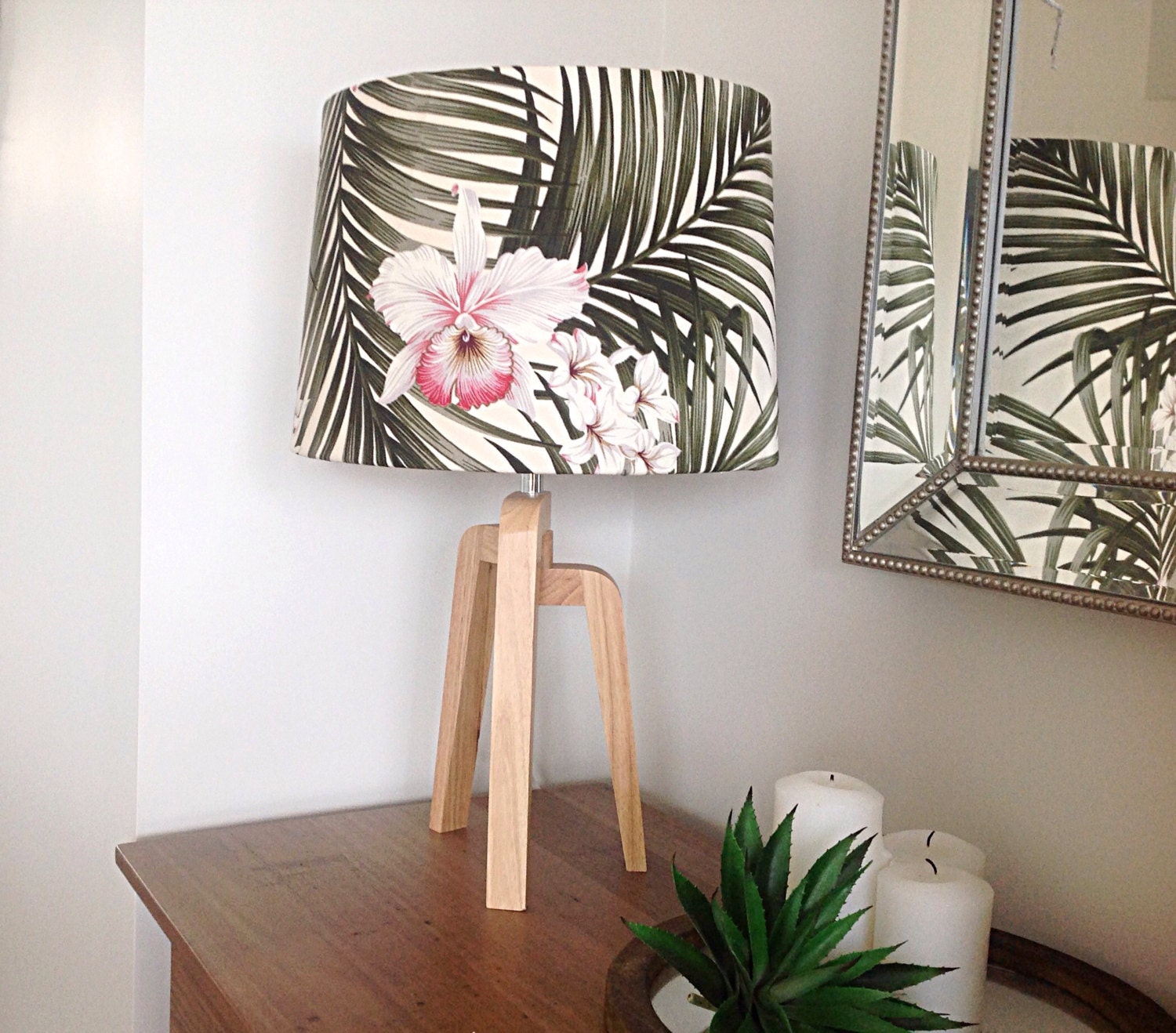 Lamp Shade Coastal Decor Palms Tropical Hawaiian Lamp Shade