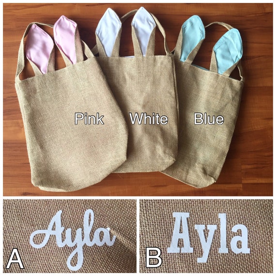 burlap easter bags with ears