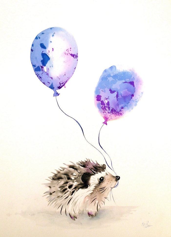 Animal painting-watercolor paintinganimal artwatercolor by Kribro