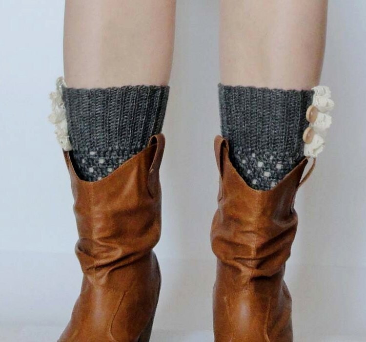 lace cuff boot socks