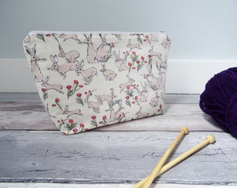 5" Interchangeable needle case, Interchangeable knitting needle pouch, circular needle case, knitting needle case, crochet pouch