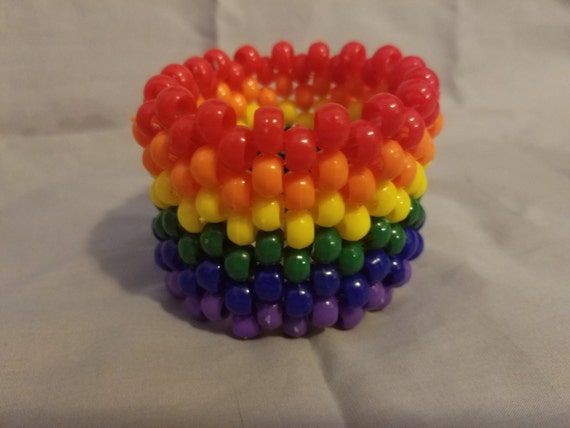 Rainbow Kandi Cuff