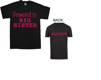 personalized big sister shirt big sister tshirt birth announcement big Sister t shirt big sister t-shirt