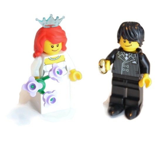 Custom Lego Minifigure Bridal Couple Wedding Lego Bride