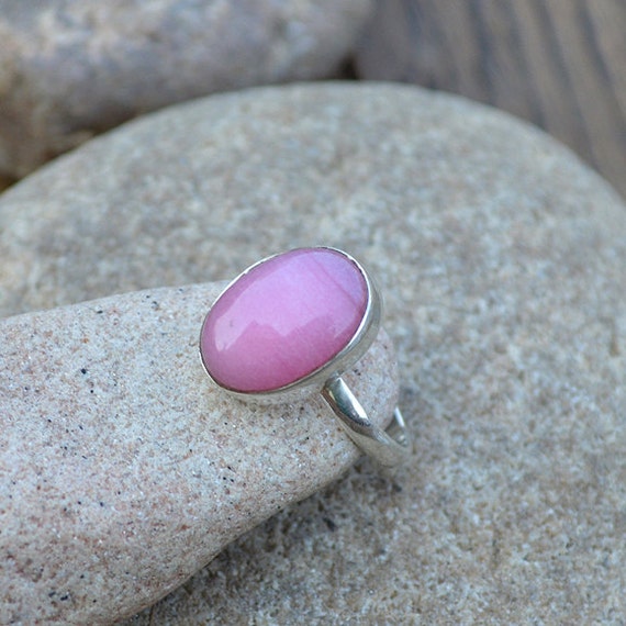 pink opal stone ring
