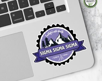 Sigma Sigma Sigma Tri Sigma | Small Badge Decal | Sorority Big Little Reveal Gift | Official Licensed Product | SSS-BD