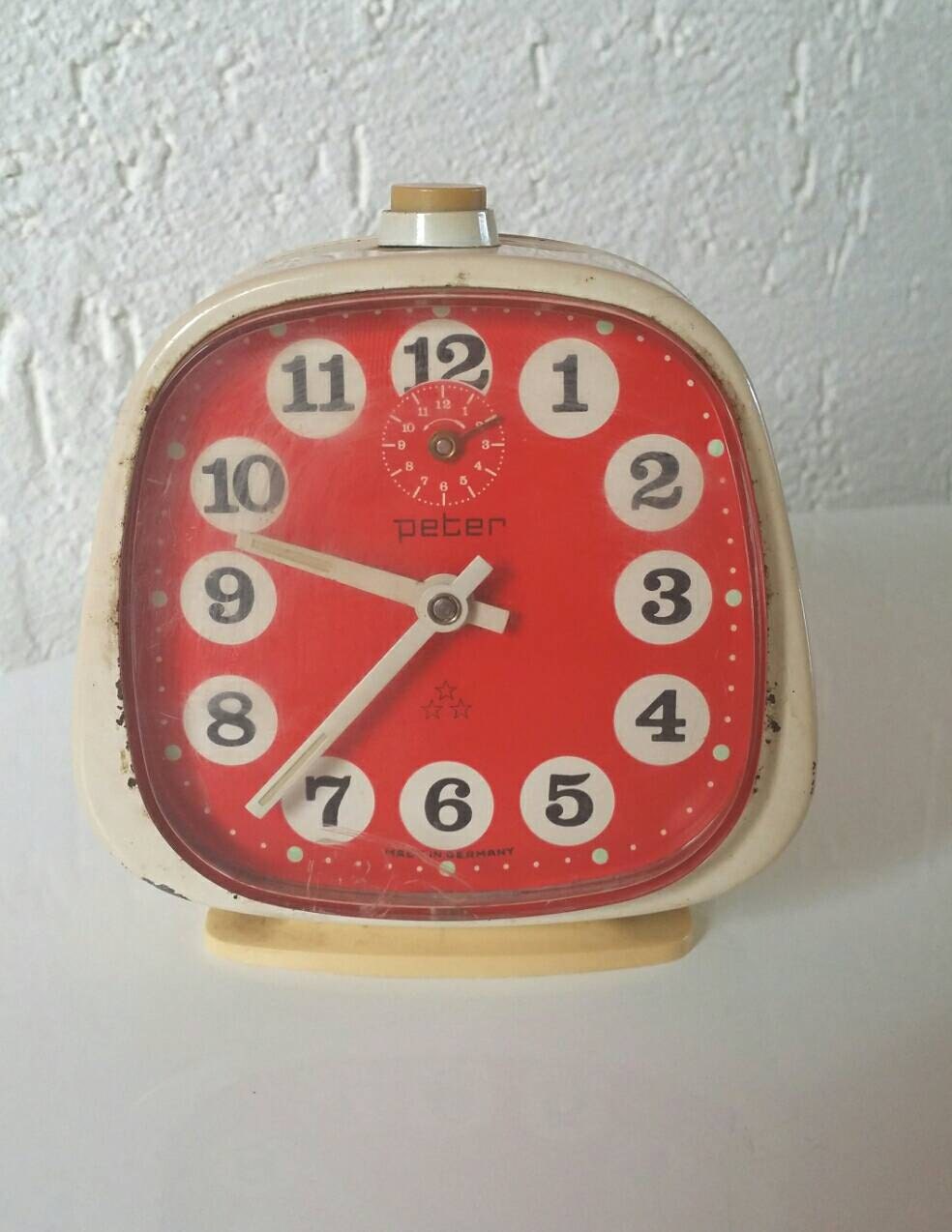 Vintage German alarm clock Peter by Veryodd on Etsy