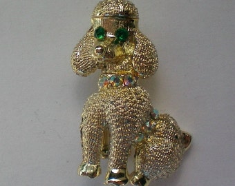 Petite Golden Poodle Dog Pin - 4080