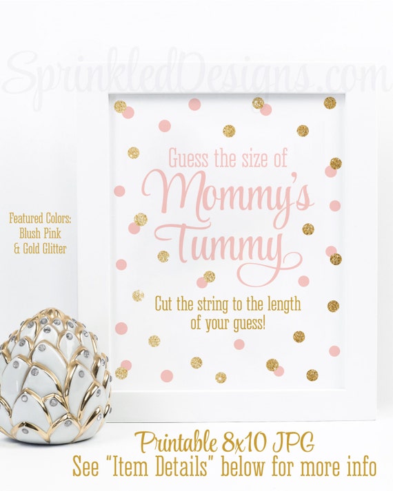 Baby Shower Games - How Big Is Mommy's Belly, Guess The Size of Mommy's ...