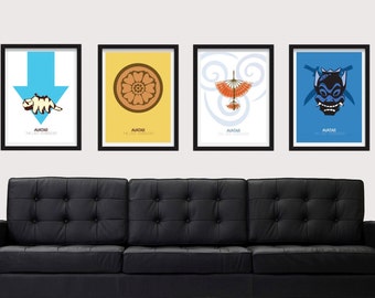 8.5 x 11 Avatar: The Last Airbender Poster Set - Includes 4 Premium Posters