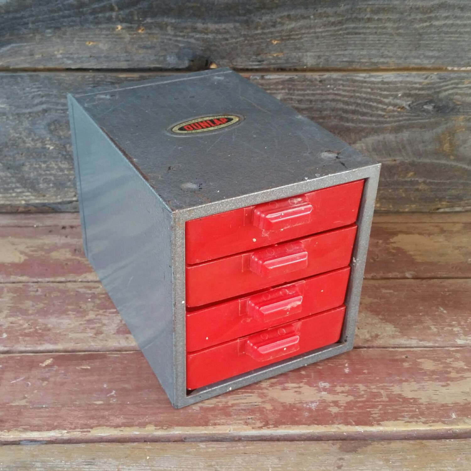 Dunlap Storage Box, Vintage Metal Box, Metal Storage Box, Office
