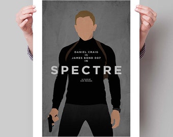JAMES BOND Inspired Spectre Minimalist Movie Poster Print - 13"x19" (33x48 cm)
