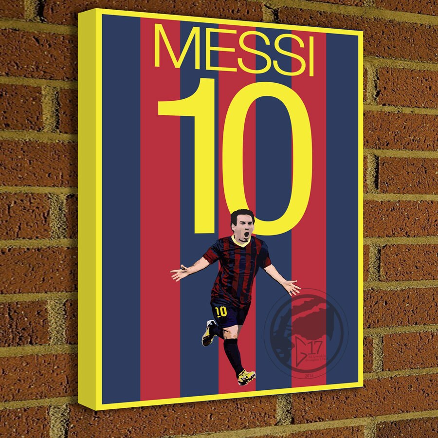 Lionel Messi 10 Canvas Print FC Barcelona Argentina Soccer