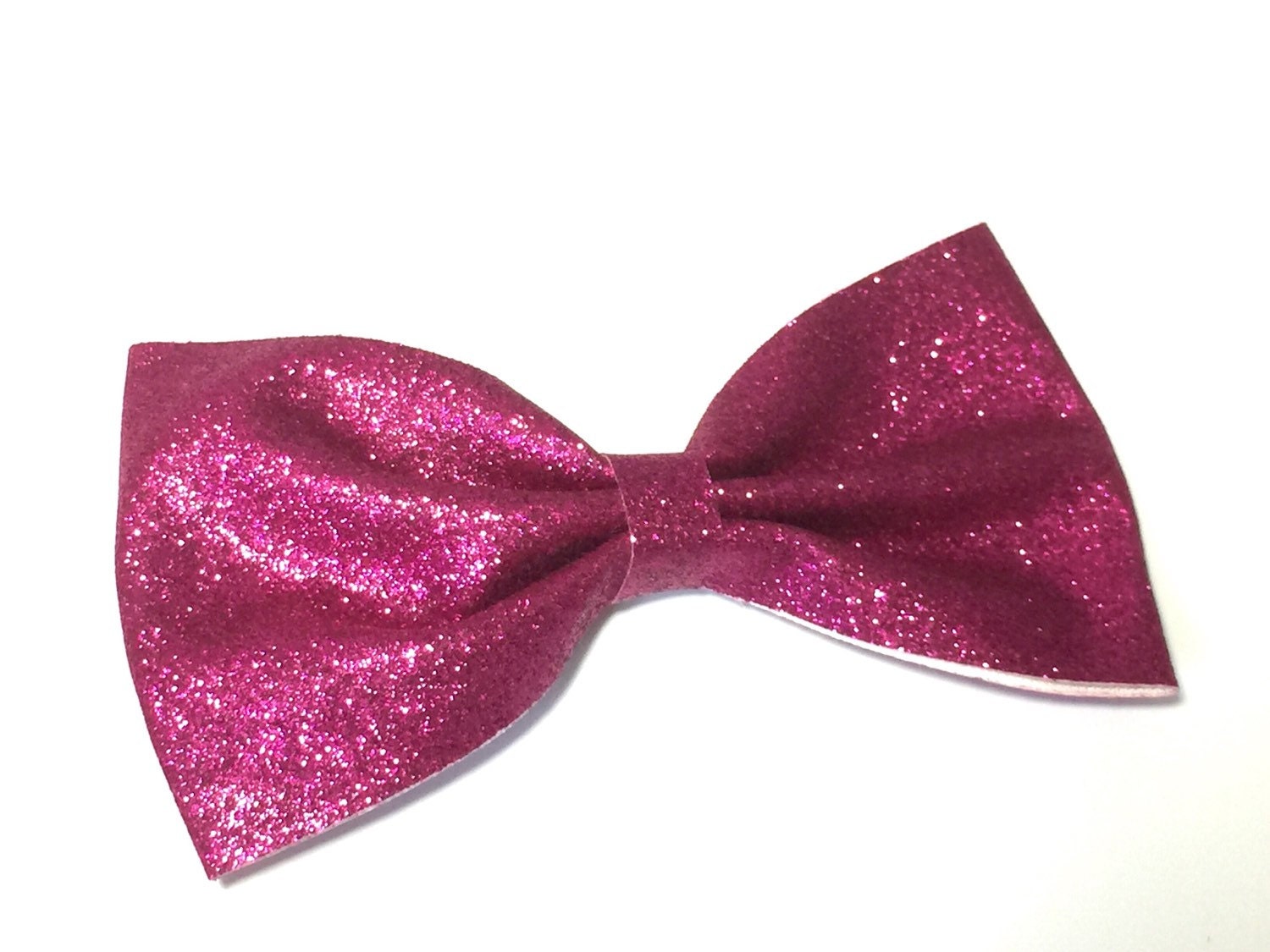 Hot Pink Glitter Hair Bow Large 5 inch by glittereverafter