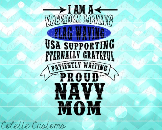 Download Navy Mom SVG EPS DXF and png files for Cricut by ...